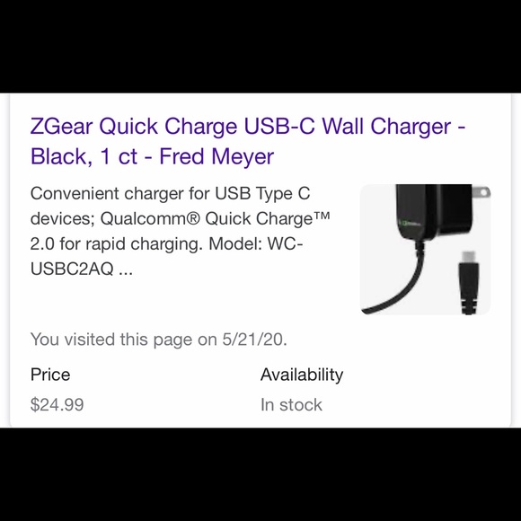 ZGear Quick Charge USB-C Wall Charger - Picture 6 of 6
